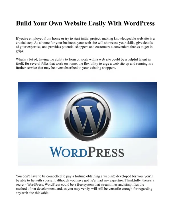 How to Develop your Website In Wordpress Platform