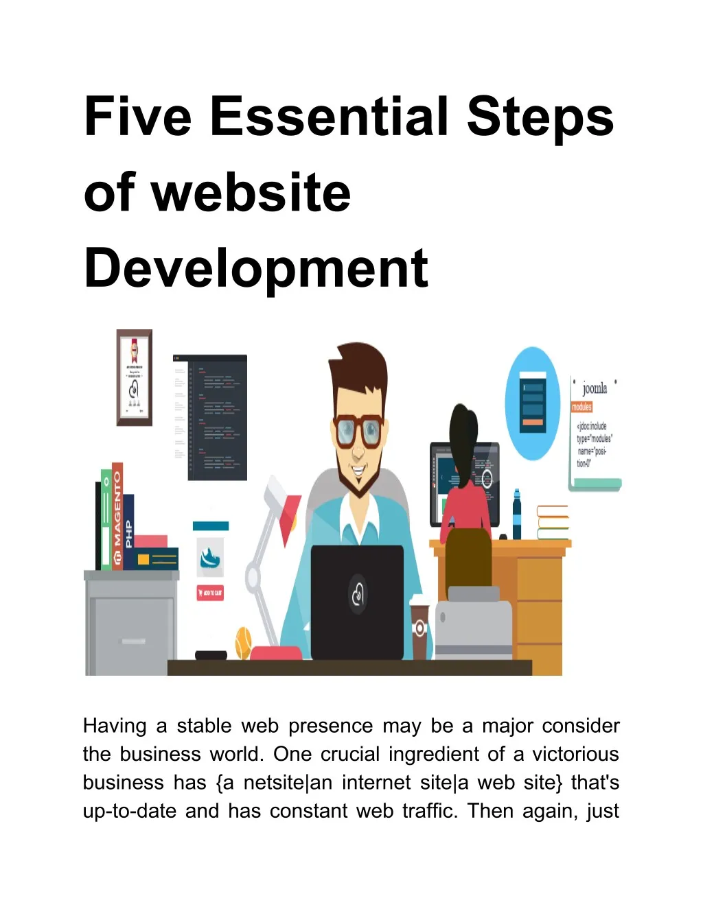 five essential steps of website development