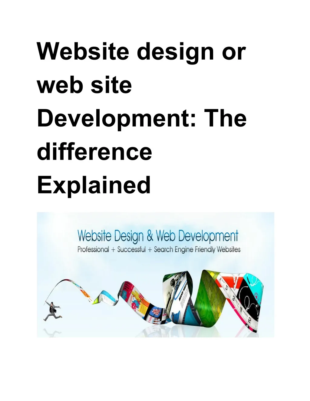 website design or web site development