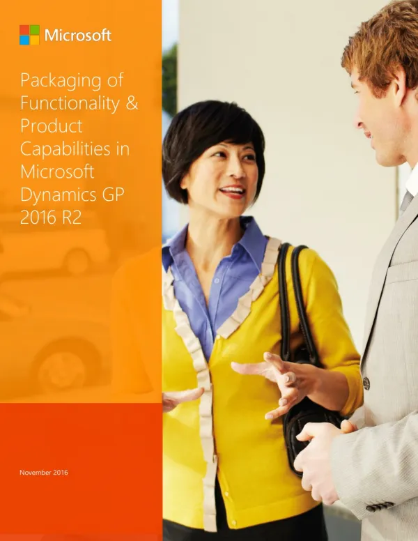 Functionality & Product Capabilities in Microsoft Dynamics GP Guide
