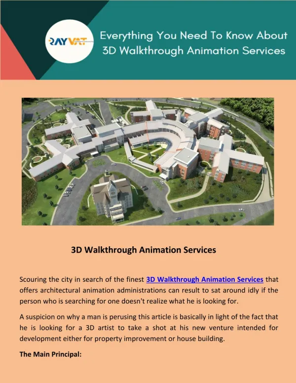 Everything You Need To Know About 3D Walkthrough Animation Services
