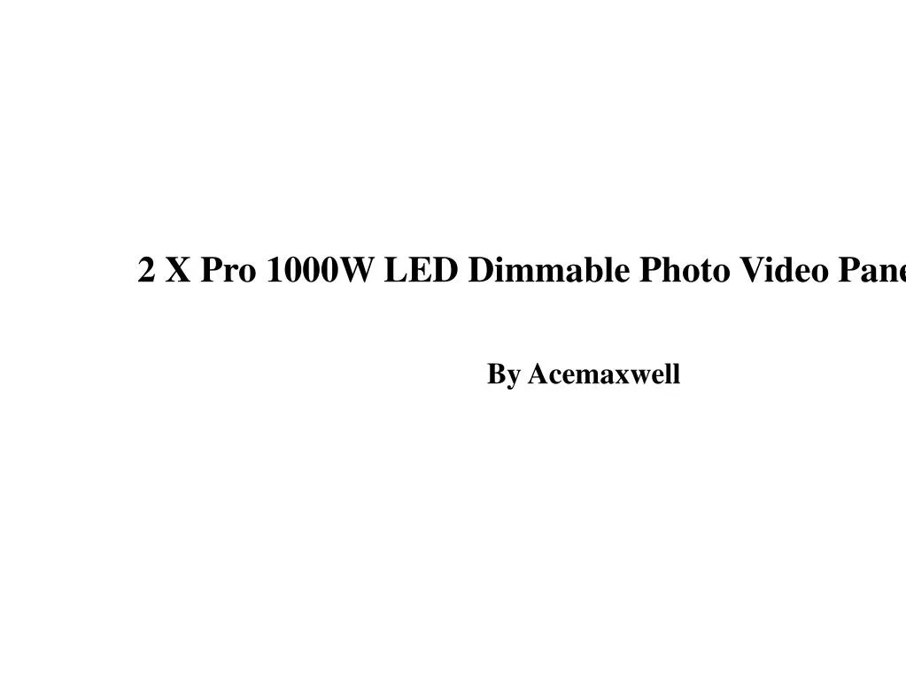 2 x pro 1000w led dimmable photo video panel