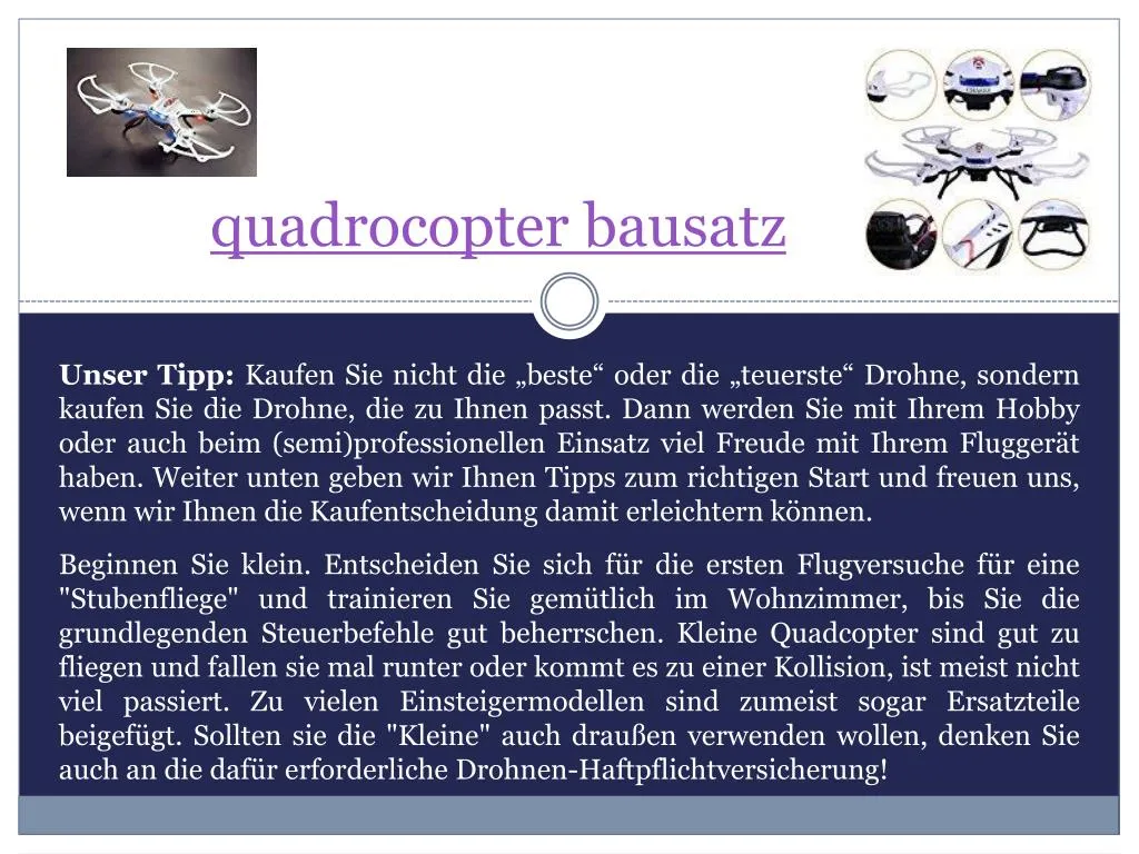 quadrocopter bausatz