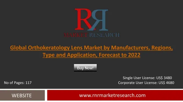 Current Orthokeratology Lens Market Analysis Manufactures, Type, Application and forecasts to 2022