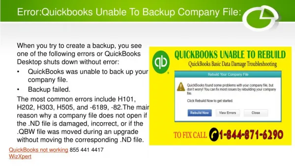 A guide to support unable to backup company file