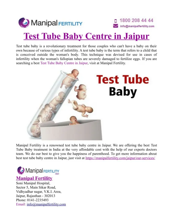 Test Tube Baby Centre in Jaipur