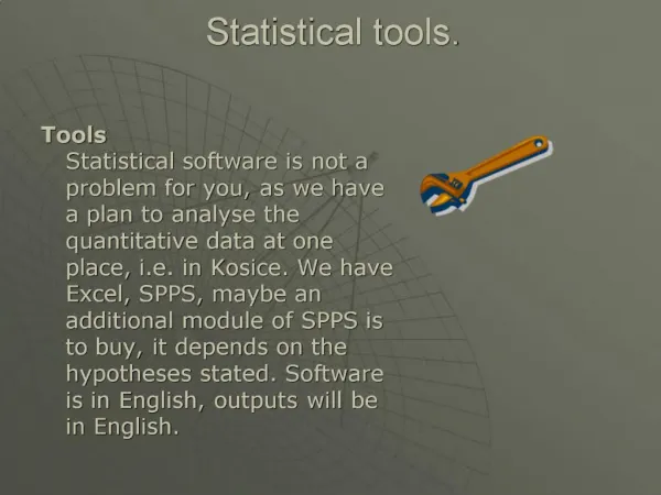 Statistical tools.