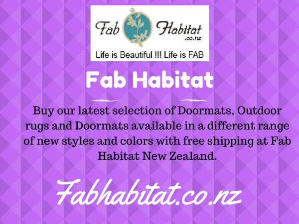 Buy Doormats, Front Doormats Online - Fab Habitat New Zealand
