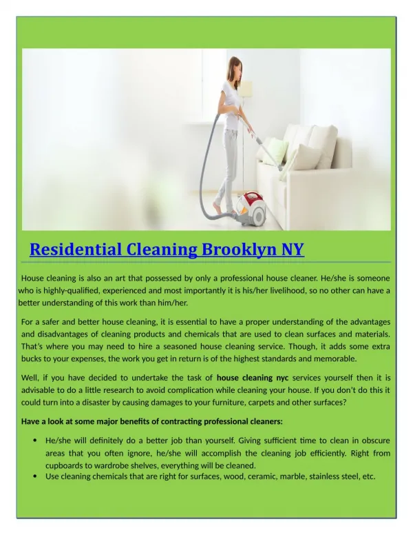 residential cleaning brooklyn ny