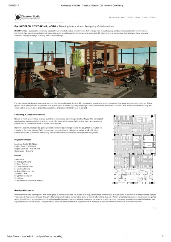 Chaukor Studio :QA Infotech Coworking , office interior design
