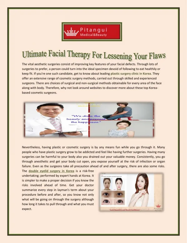 Ultimate Facial Therapy For Lessening Your Flaws