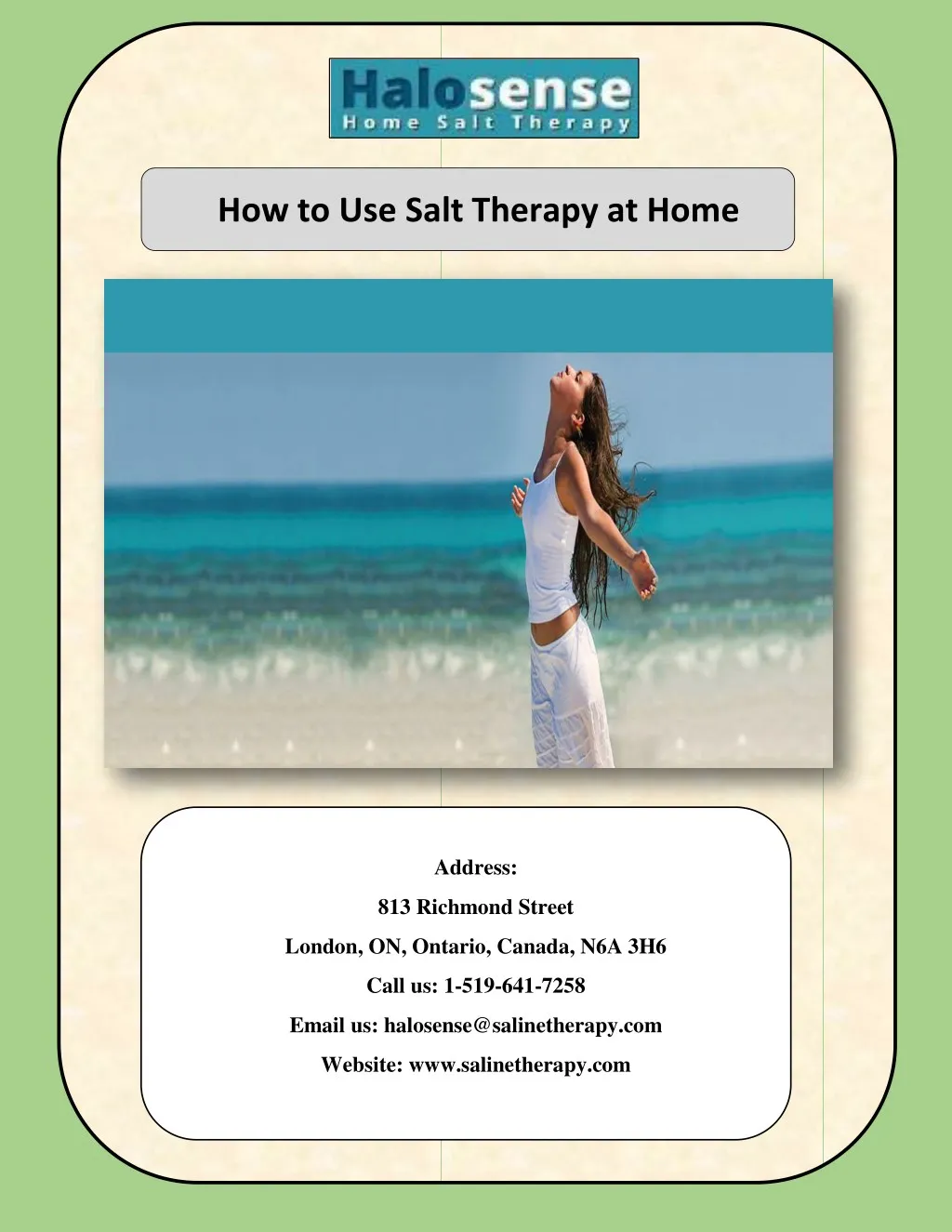 how to use salt therapy at home