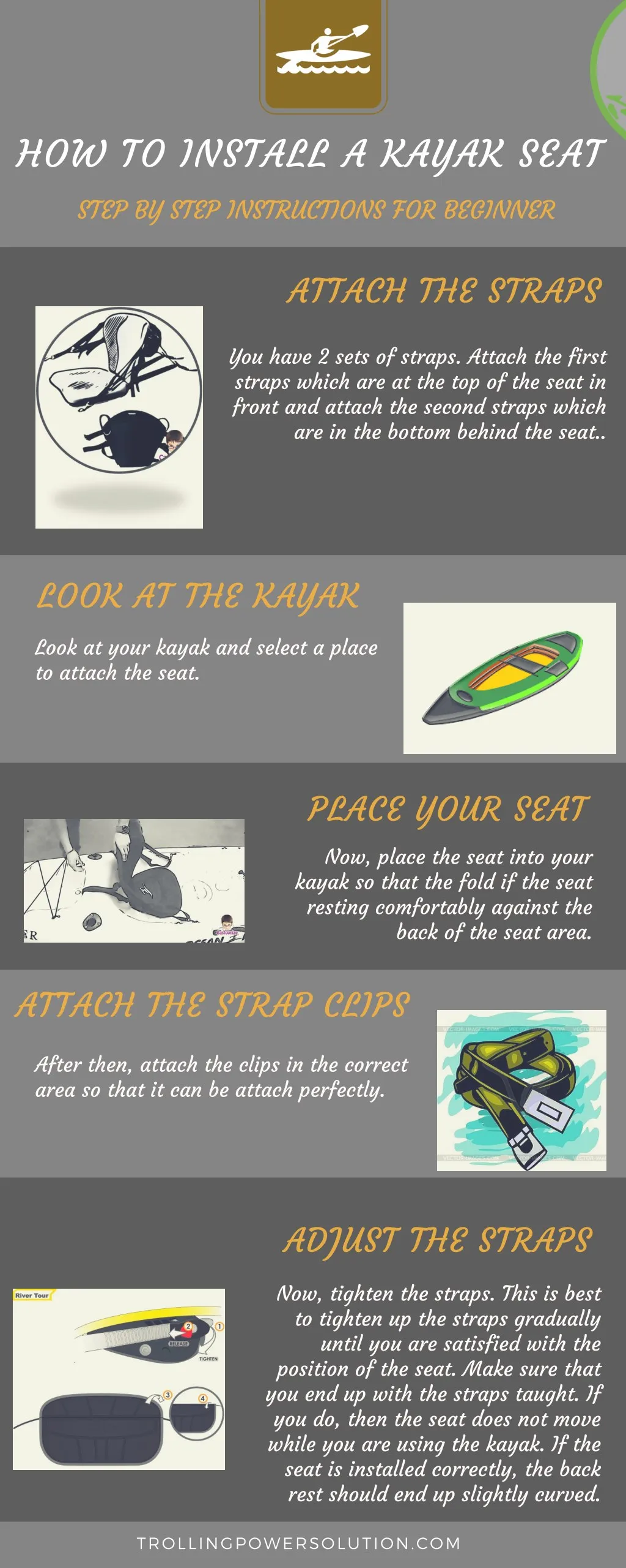 how to install a kayak seat