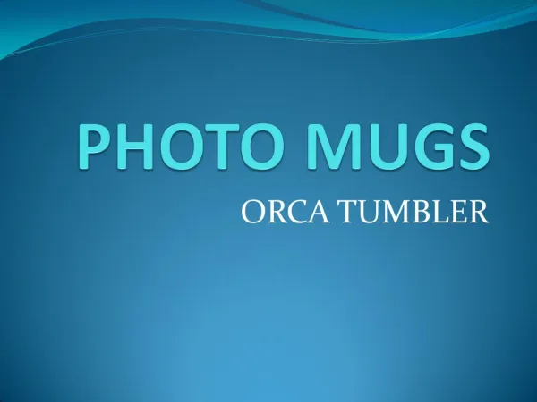 Photo Mug's Orca tumbler