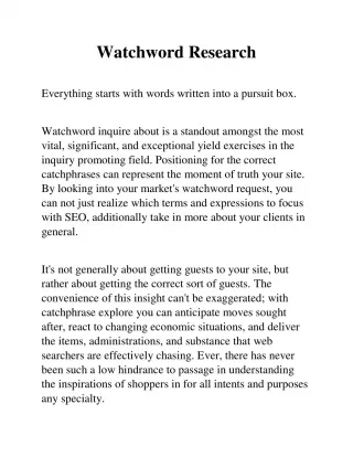 Keyword research 8 - slide 1