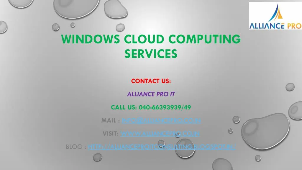 windows cloud computing services