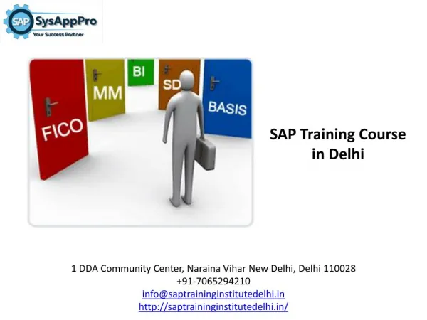 SAP Training Course with Certification in Delhi Institute