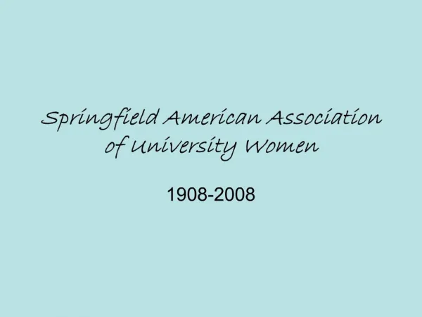 Springfield American Association of University Women