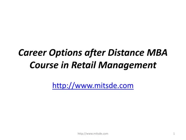 Career Options after Distance MBA Course in Retail Management