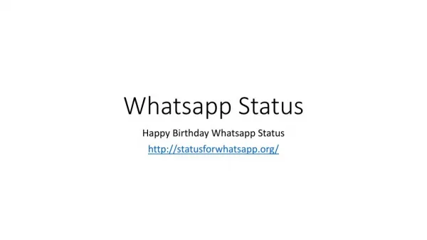 Whatsapp Status