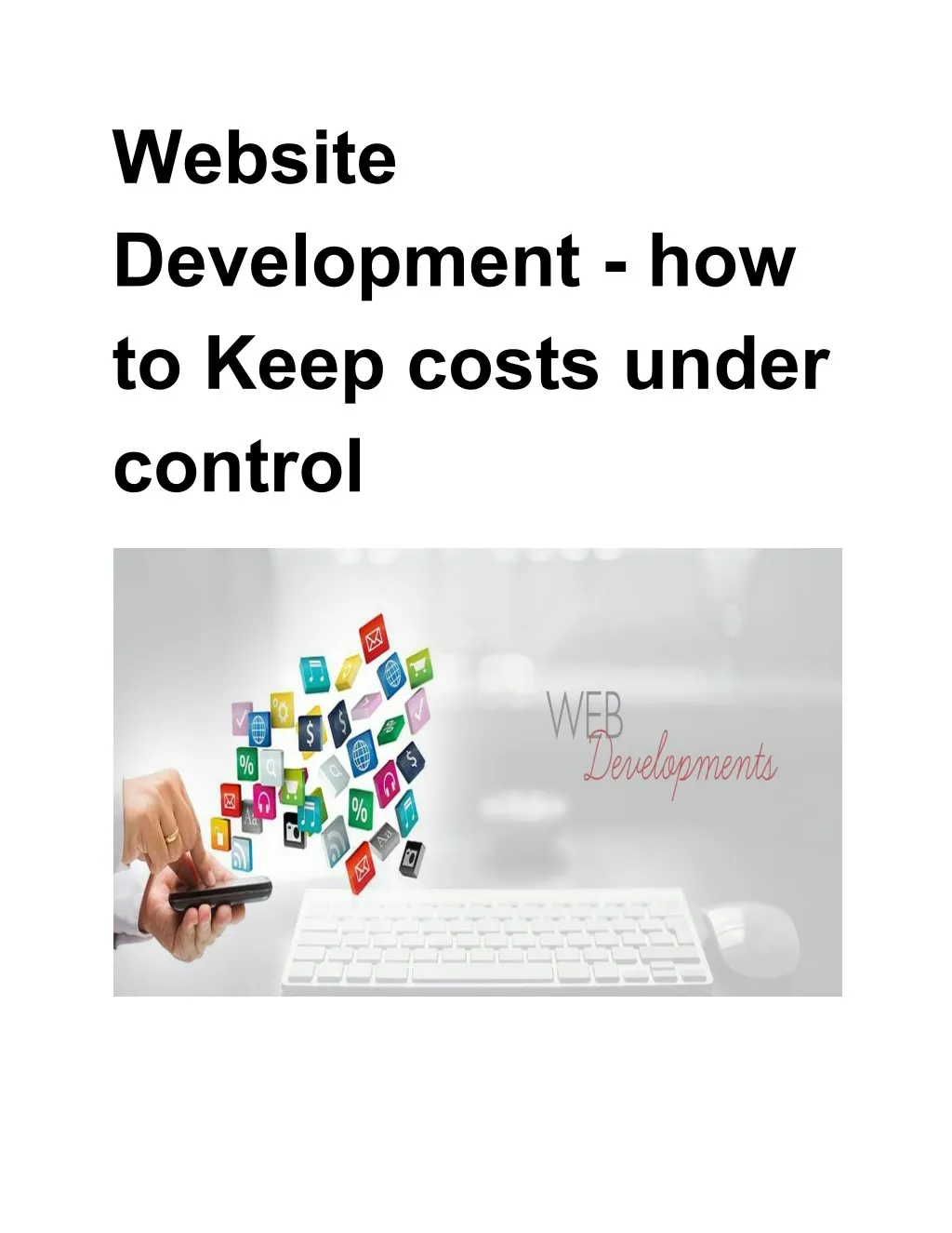 website development how to keep costs under