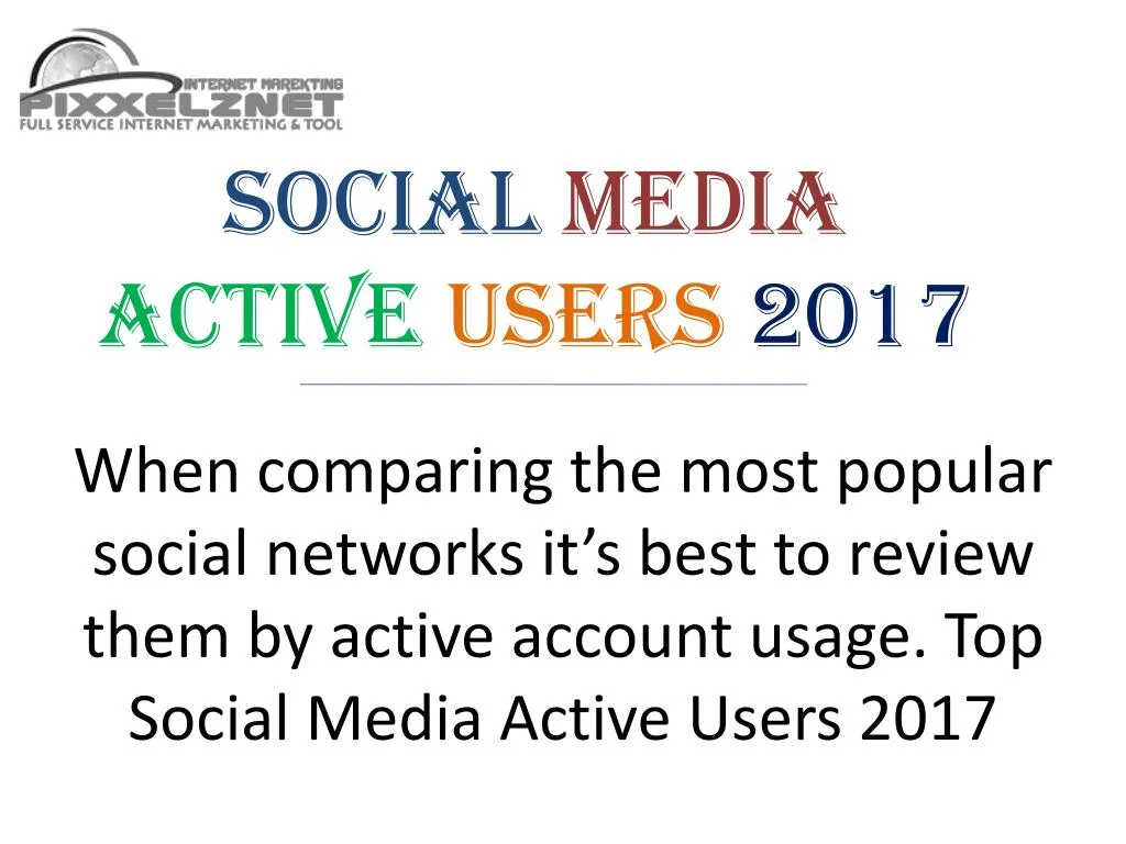 social media active users 2017