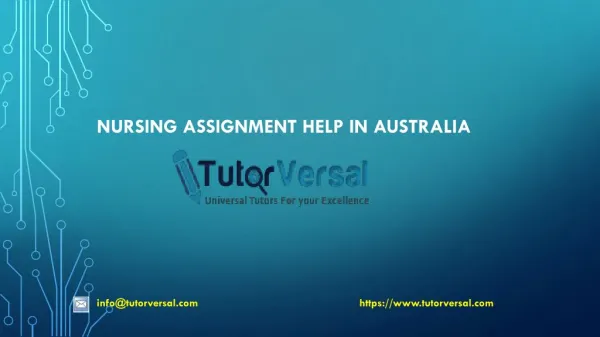 Nursing Assignment Help in Australia - TutorVersal