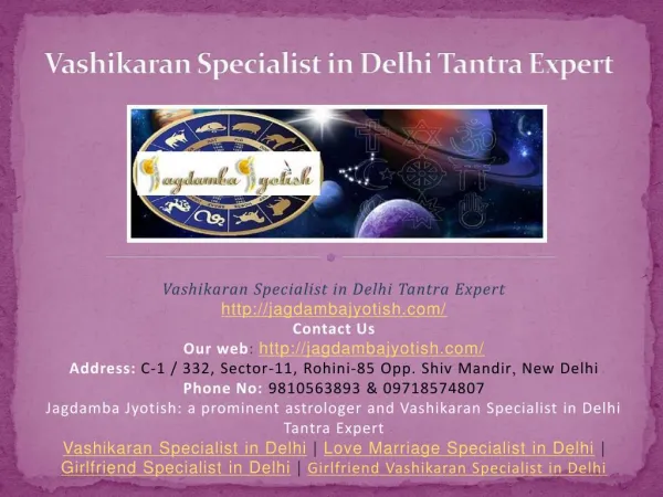 Vashikaran Specialist in Delhi Tantra Expert