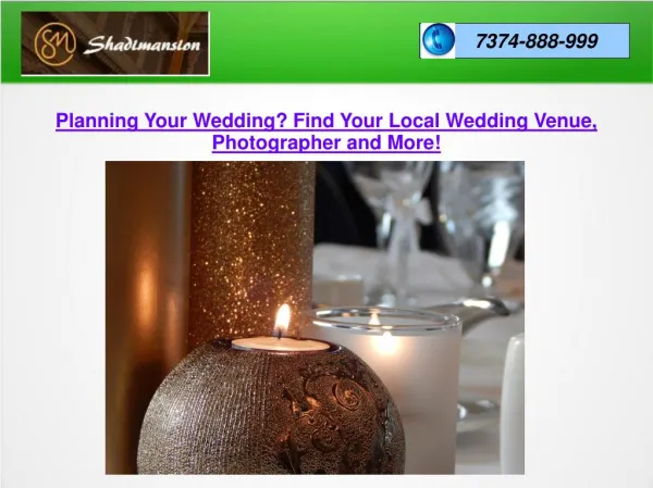 Planning Your Wedding? Find Your Local Wedding Venue, Photographer and More!