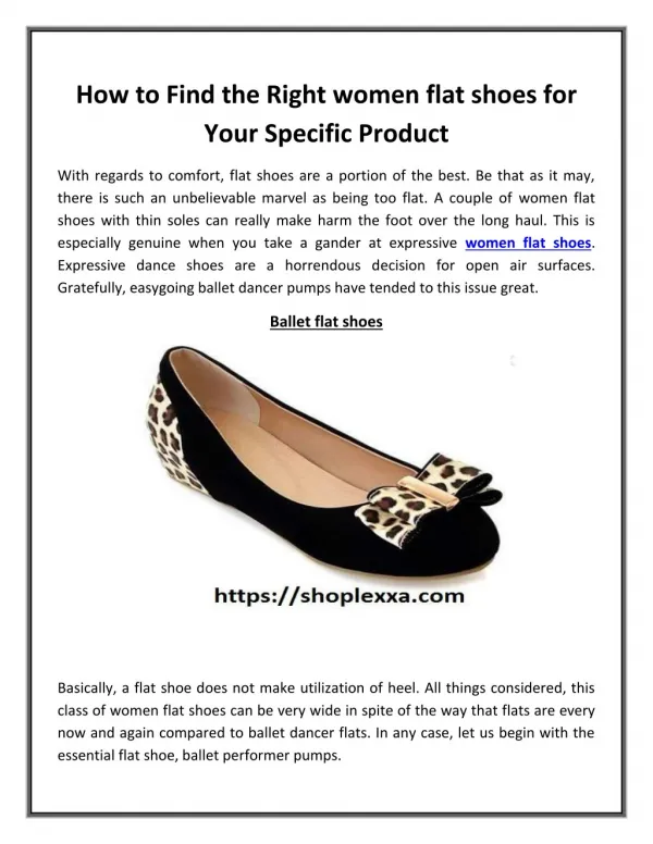 How to Find the Right women flat shoes for Your Specific Product
