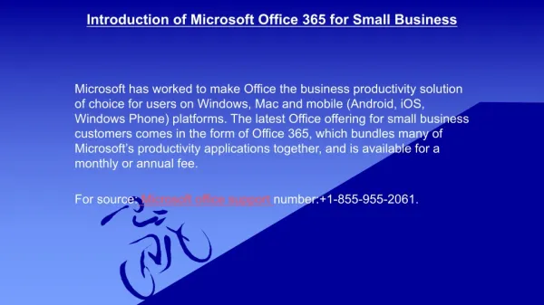 Microsoft Office 365 for Small Business