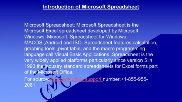 Microsoft Spreadsheet