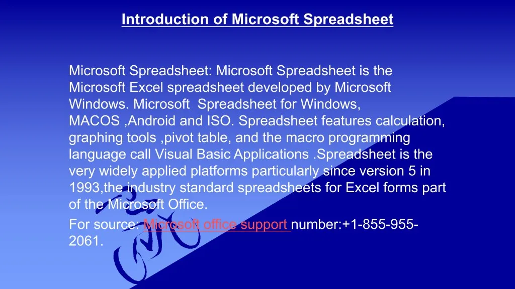 introduction of microsoft spreadsheet