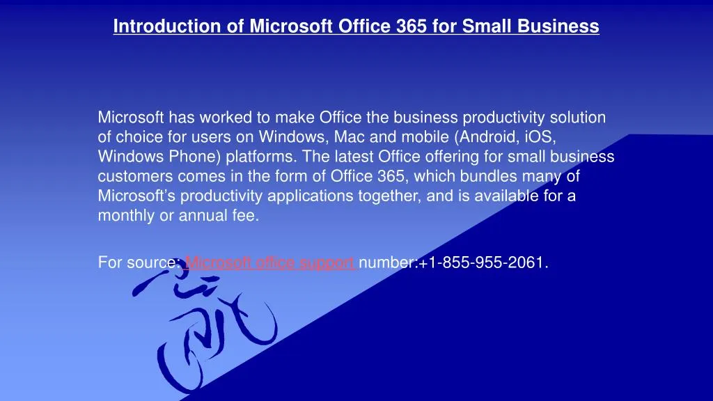 introduction of microsoft office 365 for small business