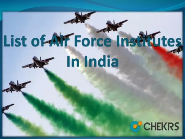 List of air force Institutes in India