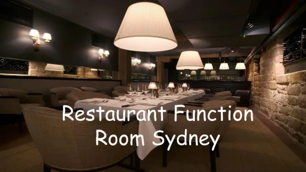 Choose Restaurant Function Room Sydney