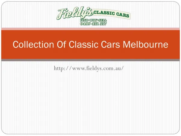 Collection Of Classic Cars Melbourne