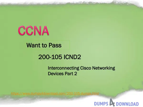 Latest Cisco CCNA 200-105 Dumps, CCNA Dumps PDF | Dumps4download.com