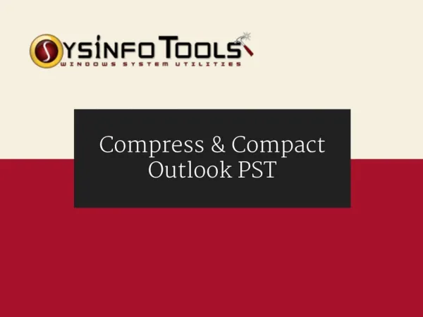 Compress Outlook PST