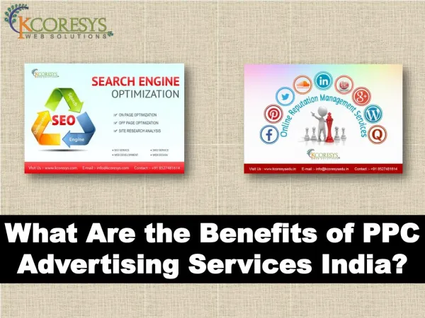 What Are the Benefits of PPC Advertising Services India?