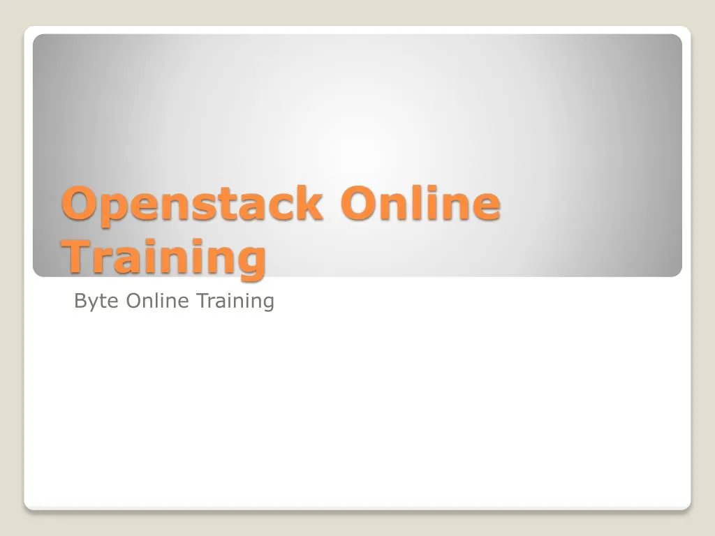 openstack online training