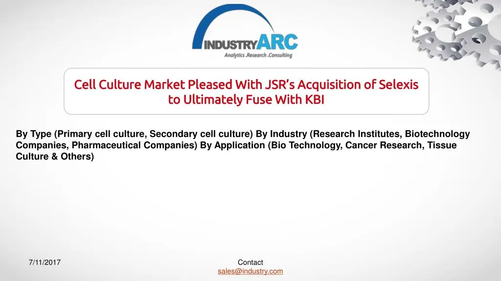 cell culture market pleased with