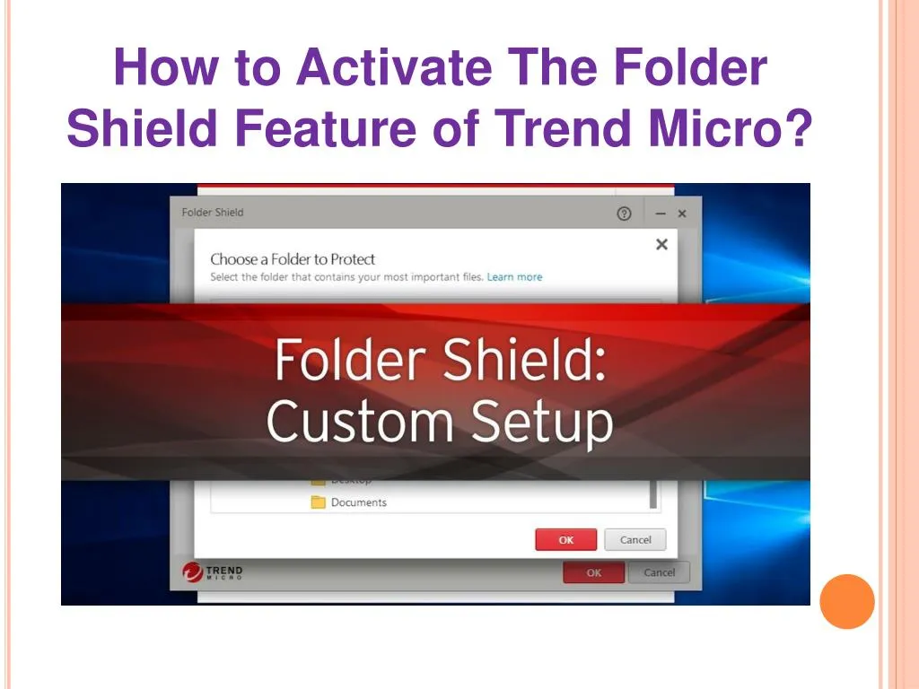 how to activate the folder shield feature