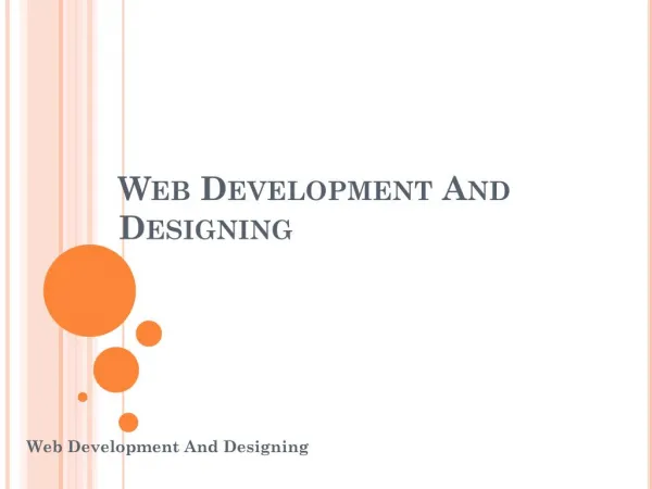 Web desinging and development