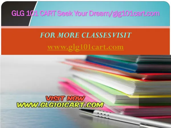 GLG 101 CART Seek Your Dream/glg101cart.com