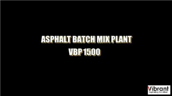 Asphalt Batching Plant