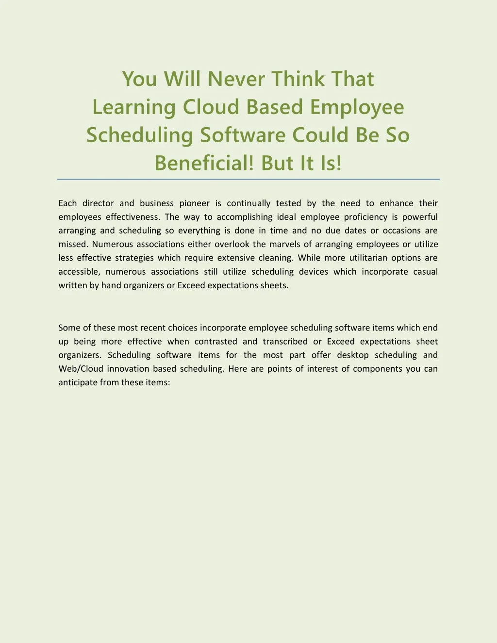 you will never think that learning cloud based
