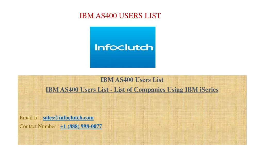 ibm as400 users list