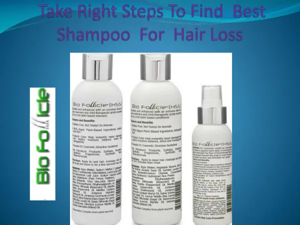 Take Right Steps To Find Best Shampoo For Hair Loss