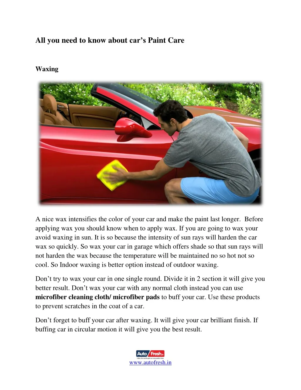all you need to know about car s paint care